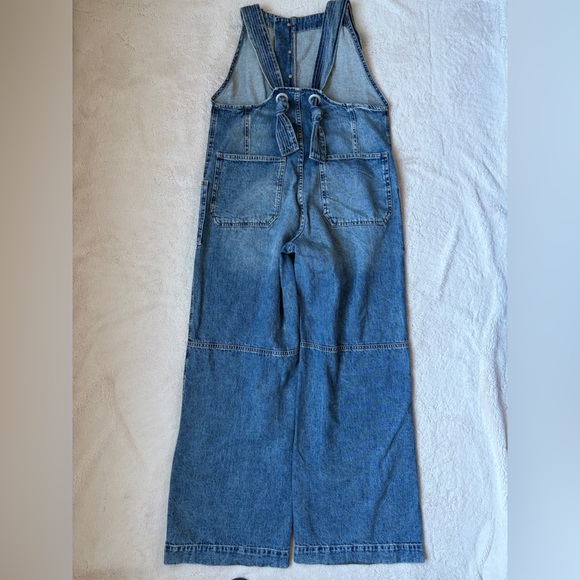 Free People We The Free Fields of Flowers Denim Overalls Women Size Small - Picture 4 of 12